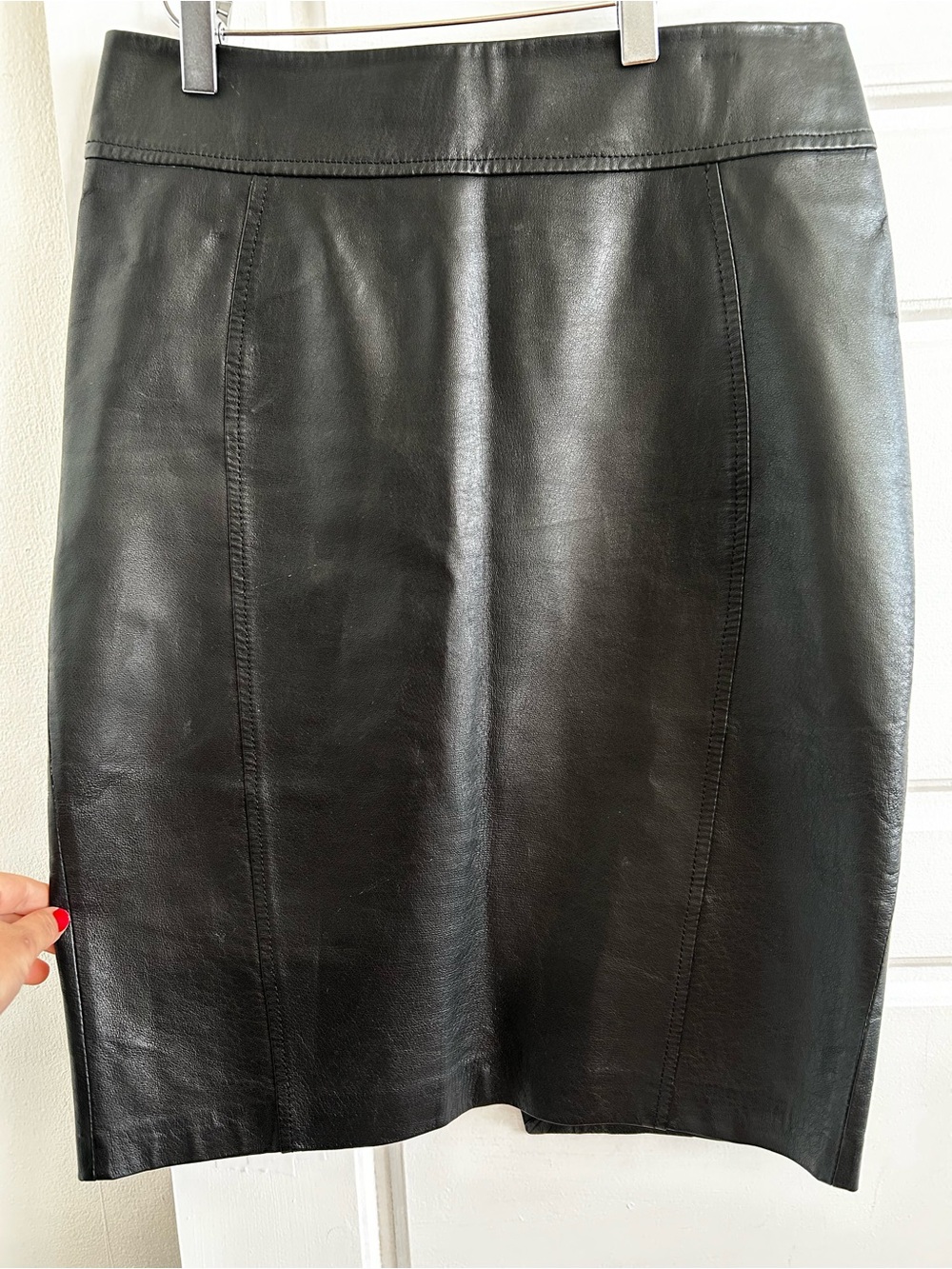 Danier Black Genuine Leather Pencil Skirt Size 4